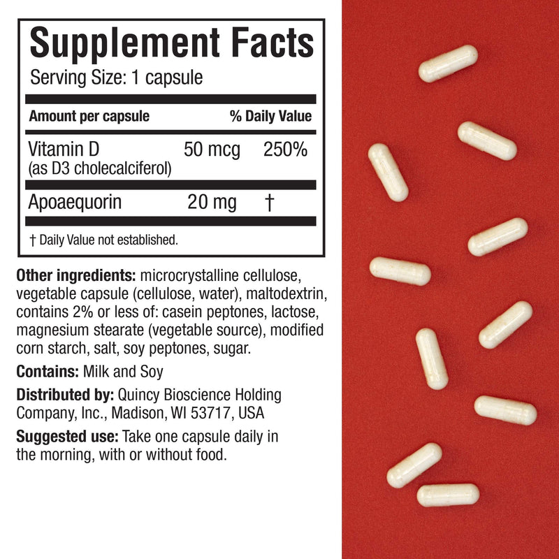Prevagen Improves Memory - Extra Strength 20mg, 30 Capsules with Apoaequorin & Vitamin D | Brain Supplement for Better Brain Health, Supports Healthy Brain Function and Clarity | Memory Supplement - NewNest Australia