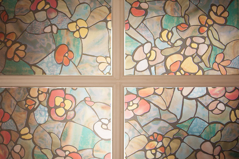 d-c-fix 346-0431 Self-Adhesive Privacy Glass Window Film, Venetian Garden, 17" x 78" Roll, - NewNest Australia