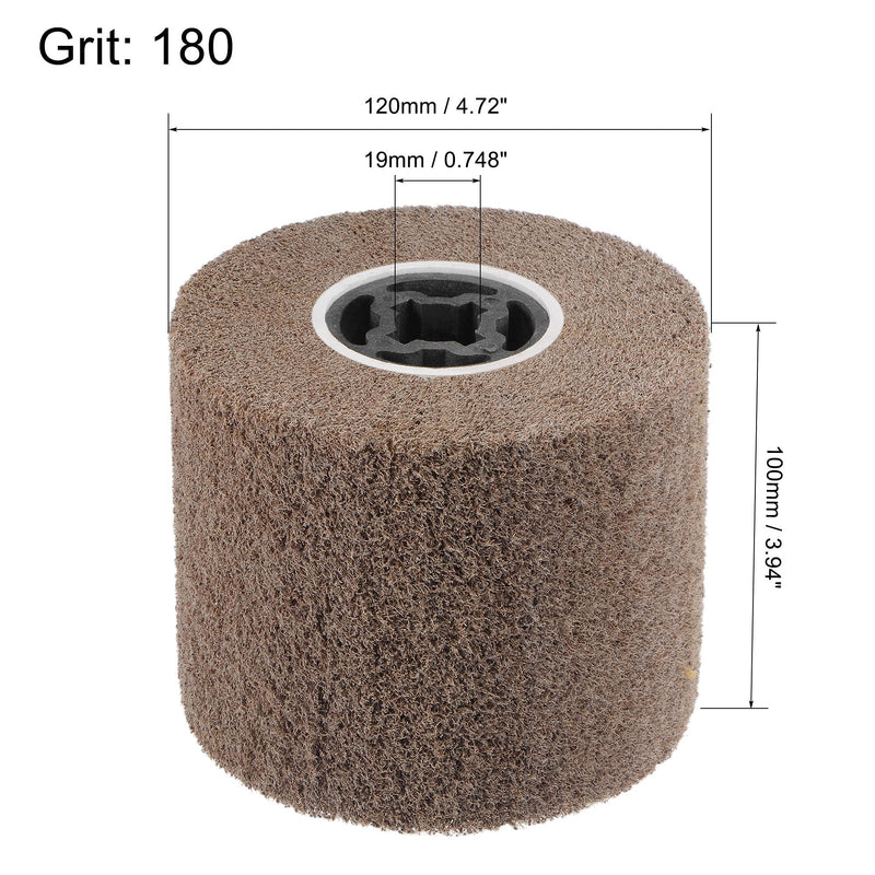 uxcell 120mmx100mm Non-Woven Polishing Burnishing Wheel Nylon Wire Drawing Abrasive Flap Wheel 180 Grit for Stainless Steel Copper Metal - NewNest Australia