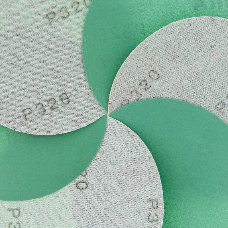 Dura-Gold Premium 5" Green Film Sanding Discs - 320 Grit (Box of 50) - Hook & Loop Backing Sandpaper Discs for DA Sanders, Finishing Medium Fine Cut Abrasive - Sand Automotive Paint, Woodworking Wood 320-Grit - NewNest Australia