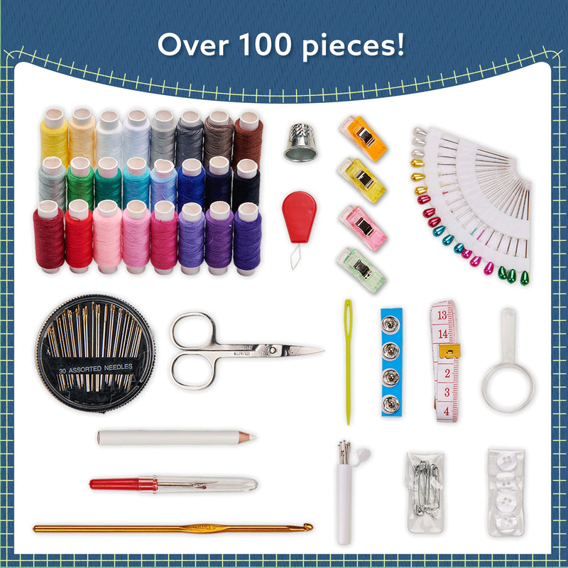 ﻿ARTIKA Sewing Kit for Adults and Kids - Small Beginner Set w/ Multicolor Thread, Needles, Scissors, Thimble & Clips - Emergency Repair and Travel Kits - Sewing Accessories and Supplies Rainbow - NewNest Australia