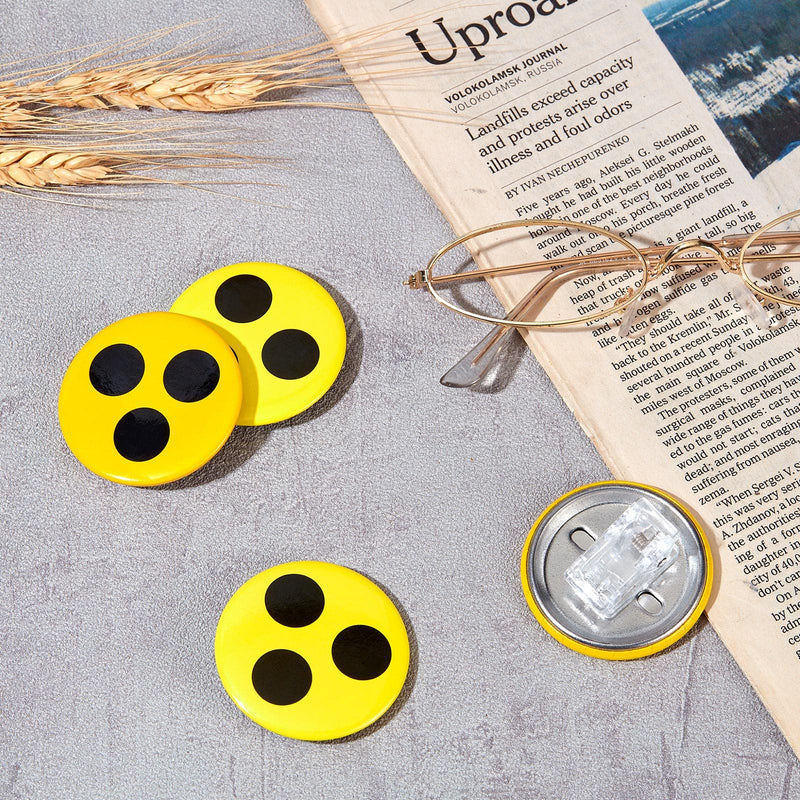Cindeer Pack Of 4 Blind Signs Blind Badge With Fastening Clamp Blind Badge Blind Badge Visually Impaired Aid For Family Friends Blind Visually Impaired, Yellow And Black - NewNest Australia