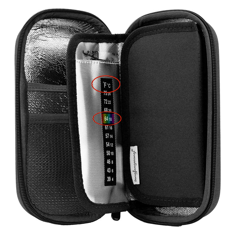YOUSHARES Insulin Cooler Travel Case - Handy Medication Insulated Diabetic Carrying Cooling Bag for Insulin Pen, Glucose Meter and Diabetic Supplies with 3 Cooler Ice Pack (Black) H_black_3pc Ice Packs - NewNest Australia