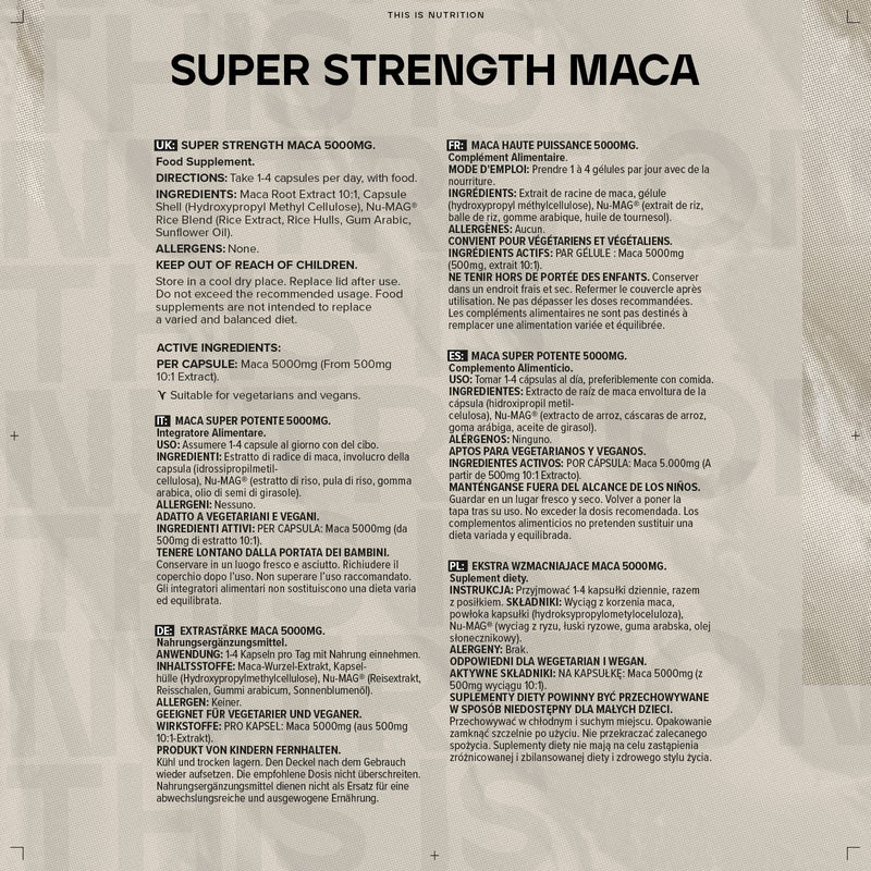 Bulk Extra Strong Maca Capsules, 5000 mg, 90 Capsules, Packaging May Vary - NewNest Australia