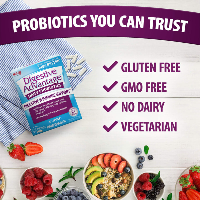 Daily Probiotic Capsules For Digestive Health & Gut Health, Digestive Advantage Probiotics For Men and Women (50 count box) 50ct - NewNest Australia