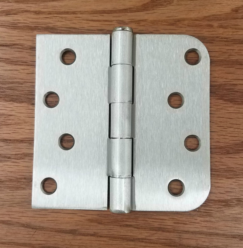 4 Inch Exterior Door Hinges with 5/8 Inch Radius Square Corner Satin Nickel, 2 Pack - NewNest Australia