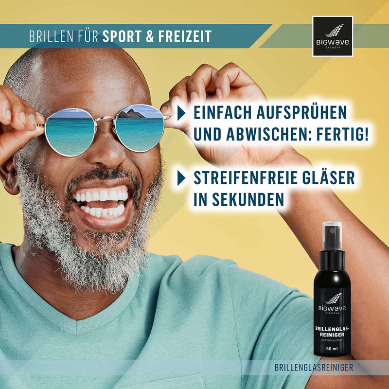 Bigwave Glasses Cleaner For Streak-Free And Gentle Cleaning Of All Glasses Without Alcohol - 60 Ml Premium Glasses Cleaning Spray Also Perfect For Sports Glasses, Iphones Or Laptops. - NewNest Australia
