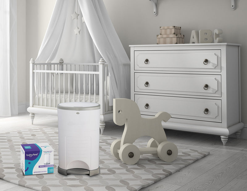 Babyfeel Refills Compatible with Dekor Classic Diaper Pails | 4 Pack | Exclusive 30% Extra Thickness | Diaper Pail Refills with Powerful Odor Elimination | Fresh Powder Scent | Holds up to 1980 Diapers - NewNest Australia