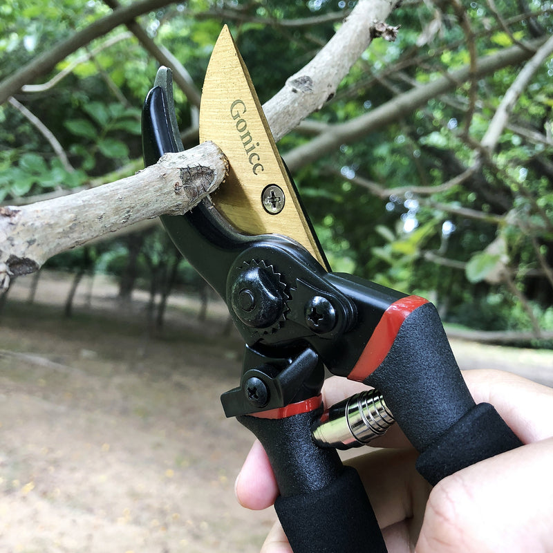 gonicc 8" Professional Premium Titanium Bypass Pruning Shears (GPPS-1003), Hand Pruners, Garden Clippers. - NewNest Australia