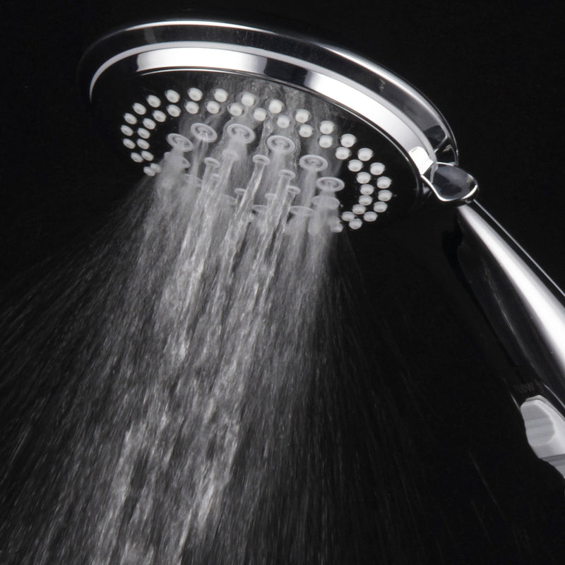 Dream Spa 1459 9-Setting High-Power Ultra-Luxury Handheld Shower Head with Patented ON/OFF Pause Switch and 5-7 foot Stretchable Stainless Steel Hose (Premium Chrome) Use as overhead or handshower - NewNest Australia