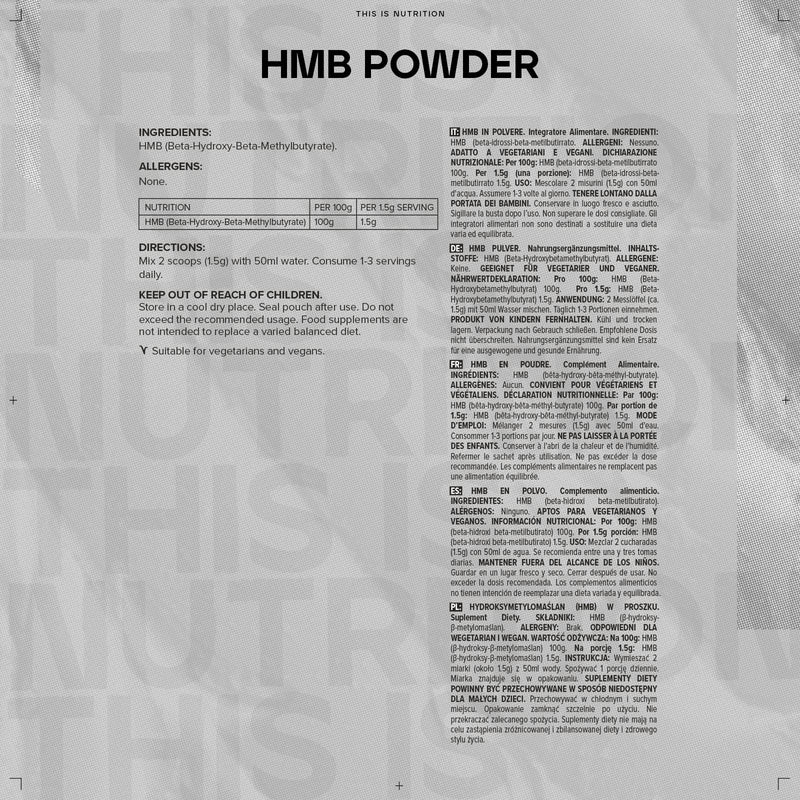 Bulk HMB Powder, 500g, Packaging May Vary - NewNest Australia