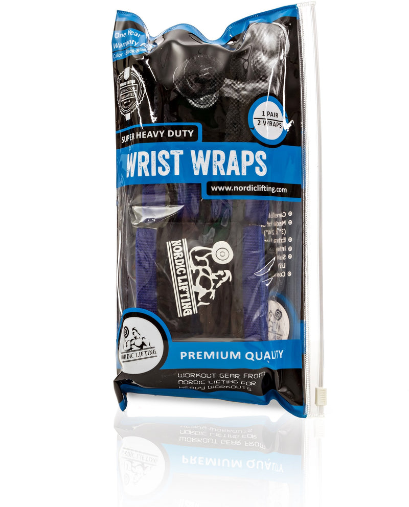 Nordic Liftingtm Wrist Wraps With Thumb Loop (1 Pair/2 Bandages) For Weightlifting, Powerlifting, Strongman, Gym, Crossfit, Crossfit, Bodybuilding, For Men And Women, High Quality Sports Accessory, Extremely Durable - NewNest Australia
