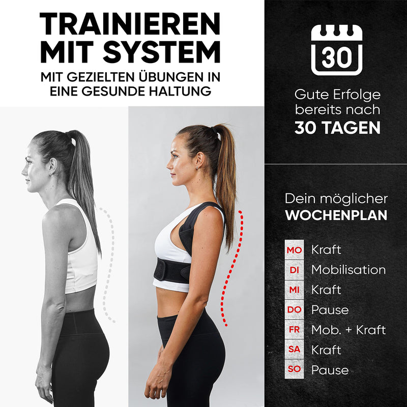 Posture Corrector For Men And Women, 3-In-1 Back Straightener And Back Support For Perfect Posture And Shoulder Pain, Adjustable Shoulder Strap With Fitness Band And Premium Video Course (M) - NewNest Australia