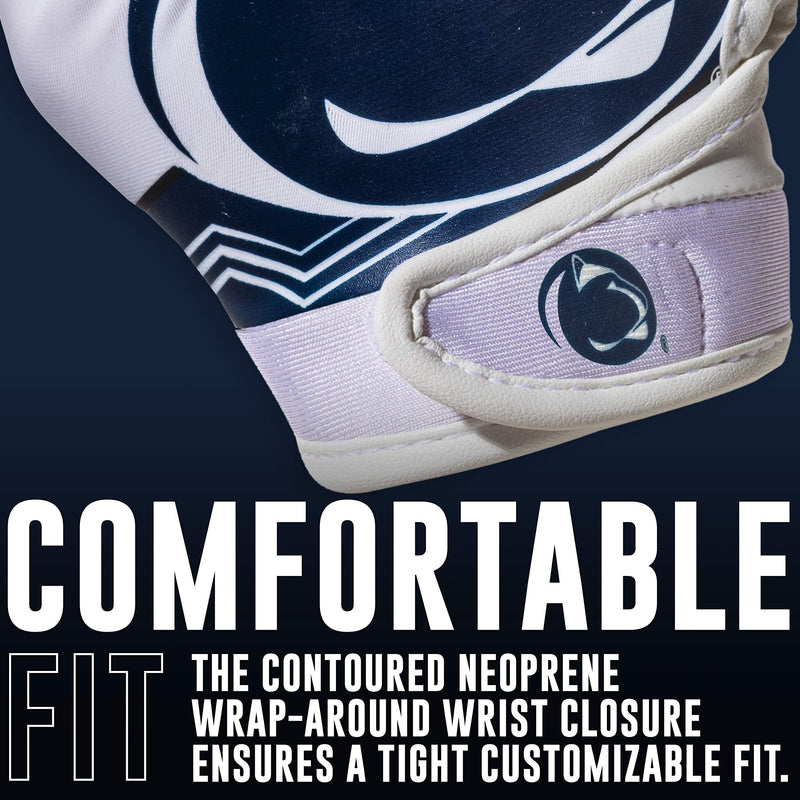 Franklin Sports Youth NCAA Football Receiver Gloves - Receiver Gloves for Kids - NCAA Team Logos and Silicone Palm - Youth Pair - Great for Games & Costumes Penn State Nittany Lions - NewNest Australia
