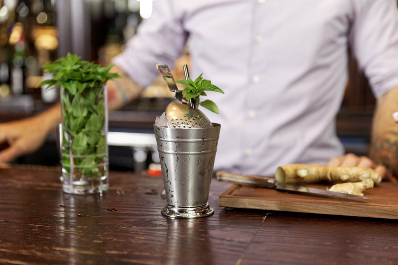 NewNest Australia - Crafthouse by Fortessa Professional Metal Barware/Bar Tools by Charles Joly, 6" Stainless Steel Julep/Cocktail Strainer Cocktail Strainer 