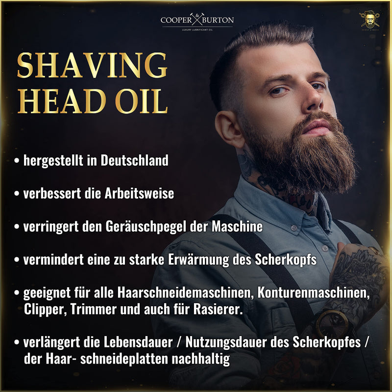 Shaver head oil & precision mechanics oil 50 ML clipper oil for hair clippers, hair cutting blades, beard trimmers & trimmers Razor & Safety Razor Oil | COOPER & BURTON light engine oil - NewNest Australia