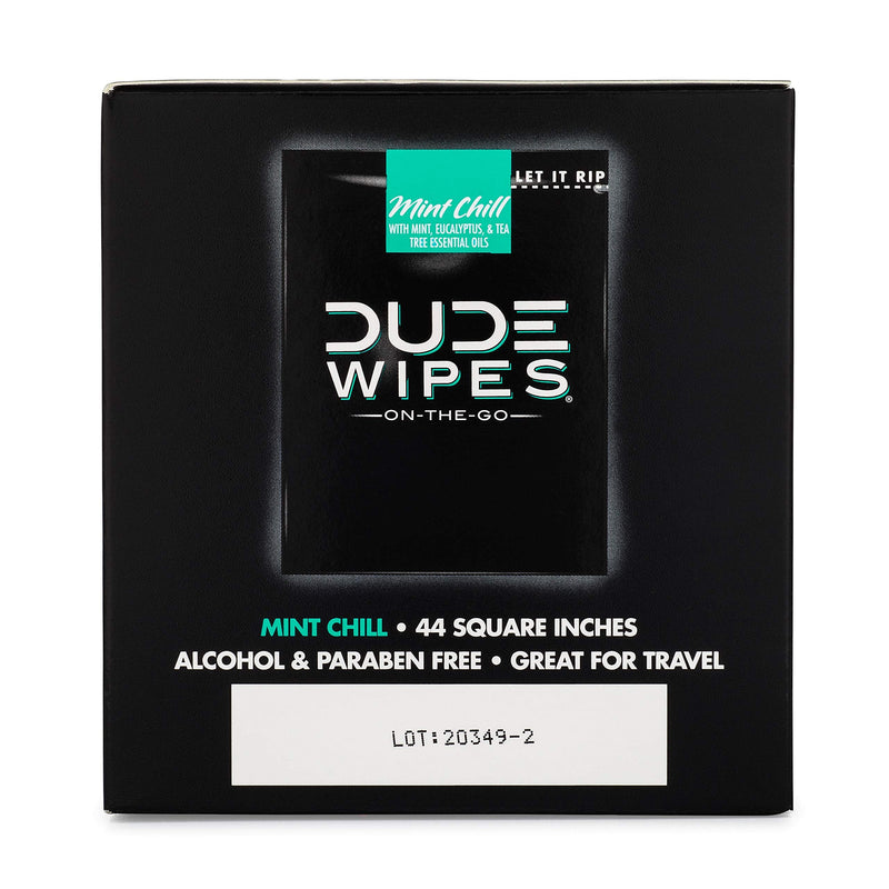 DUDE Wipes Flushable Wipes, Individually Wrapped Wet Wipes for Travel, Mint Chill Scent with Vitamin-E and Aloe, 30 On-The-Go singles - NewNest Australia