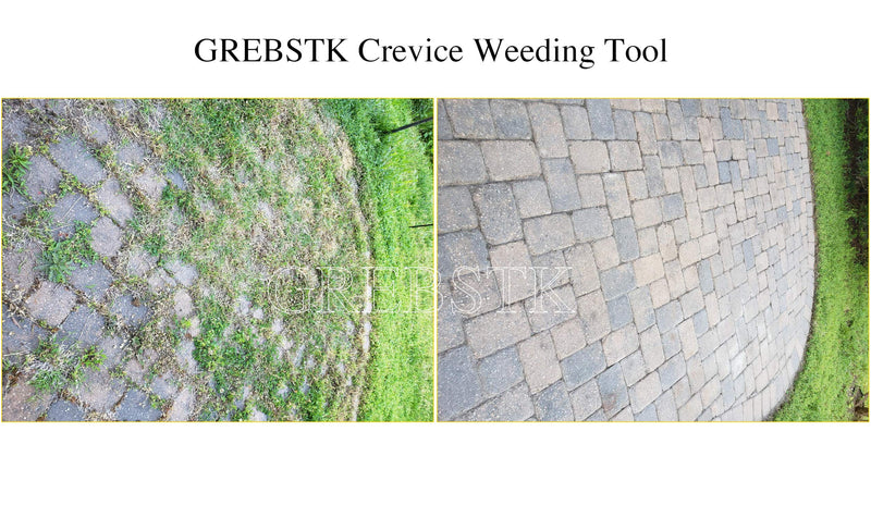 GREBSTK Crack Weeder Crevice Weeding Tool Manual Weeder Beech Handle Lawn Yard Gardening Tool Clear - NewNest Australia