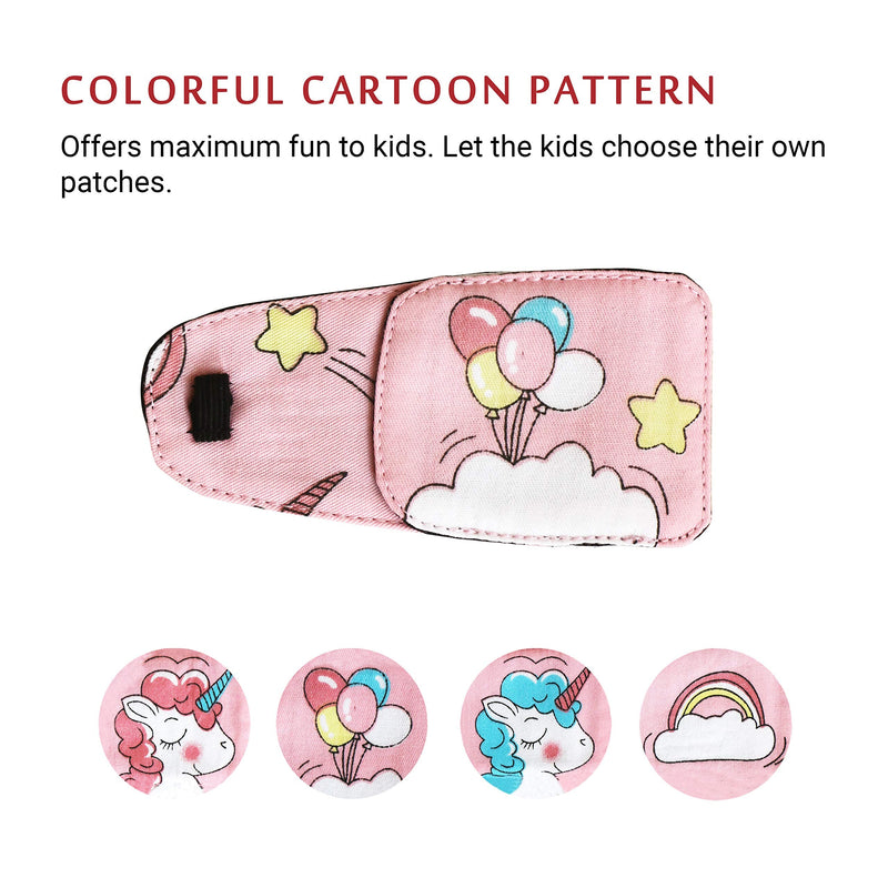 Astropic Cotton & Silk Eye Patch for Kids Glasses (Right Eye, Balloon) Baby Pink - Balloon - NewNest Australia