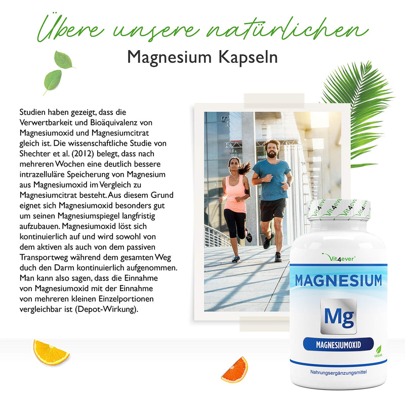 Magnesium - 365 capsules (12 months) - 665 mg per capsule, of which 400 mg is elemental magnesium - Laboratory tested - High dosage - No unwanted additives - Vegan - NewNest Australia