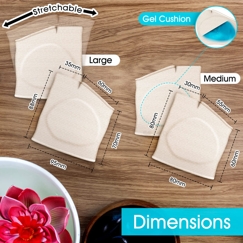Medipaq® Metatarsal Gel Protector Cushion Pads - Relieve Ball of Foot Pain - Metatarsal Pads - Metatarsalgia Insoles - Metatarsal Insoles - Mortons Neuroma - Metatarsal Support (1x Pair Size 3-7½) UK 3 - 7.5 - NewNest Australia