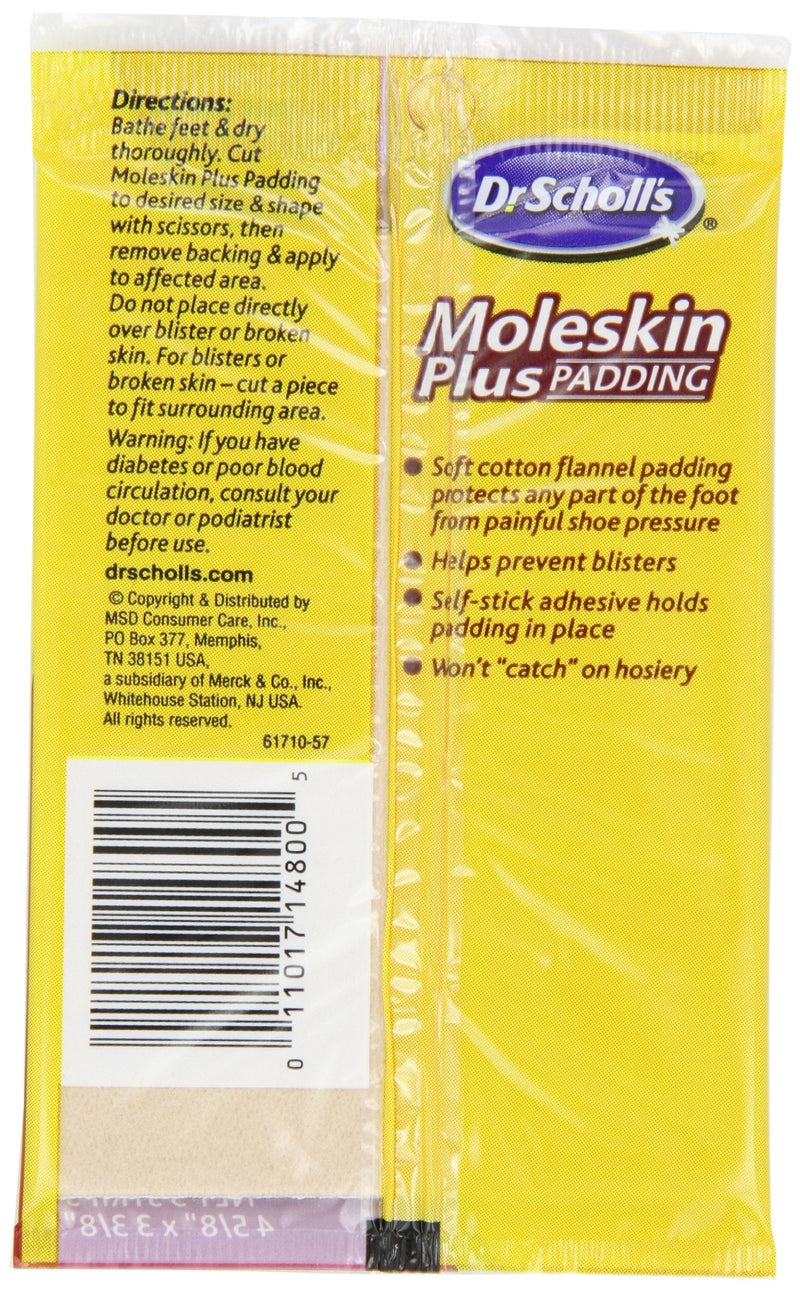 Dr. Scholl's Moleskin Plus 4 5/8-Inch X 3 3/8 Inch Padding, 3-Count Packages (Pack of 8) 1 - NewNest Australia