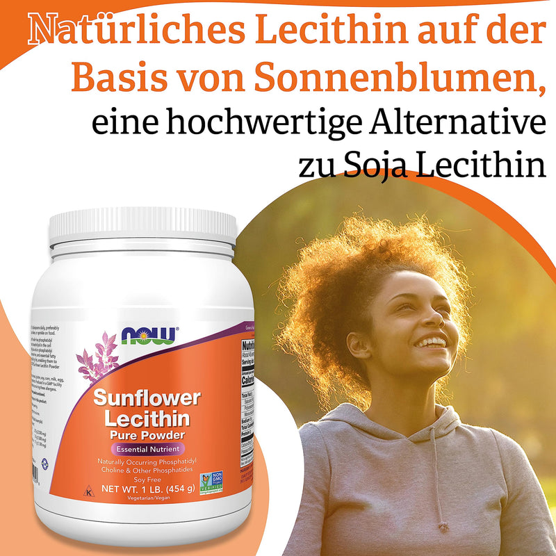 Now Foods, Sunflower Lecithin, Pure Vegan Powder, 454 g, Laboratory Tested, Gluten Free, Soy Free, Vegetarian - NewNest Australia