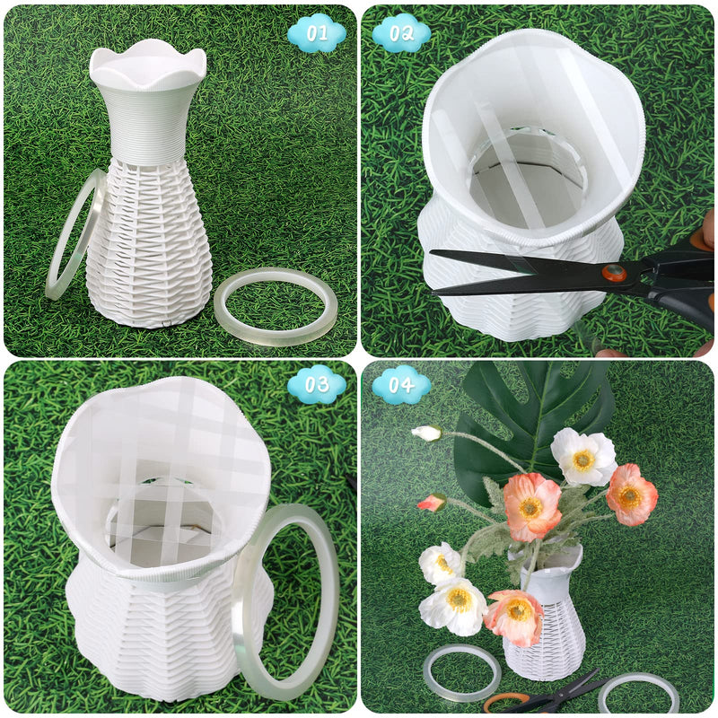 LUTER 2pcs 1/4inch x 36yards Clear Floral Tapes, Heat Resistant Waterproof Flower Arrangement Tape for Bouquets Various Flower Crafts 6mm x 36yards Transparent - NewNest Australia