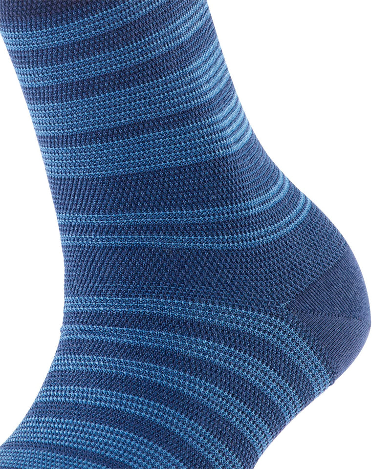 Falke Women'S Sensitive Sunset Stripe Socks, Pressure-Free Comfort Waistband, Flat Seam To Prevent Pressure Points, Breathable, Sustainable Lyocell, Striped, Comfortable For Diabetics, 1 Pair, 39-42, Blue (Space Blue 6116). - NewNest Australia