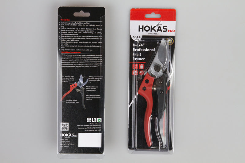 HOKAS S841 Heavy Duty Pruning Shears with Comfortable Leather Coating Handle, Sharp and Durable Tree Trimmers Secateurs - Ideal Branch,Hedge,Shrub/Bush,Flower/Plant Bypass Garden Clipper - NewNest Australia