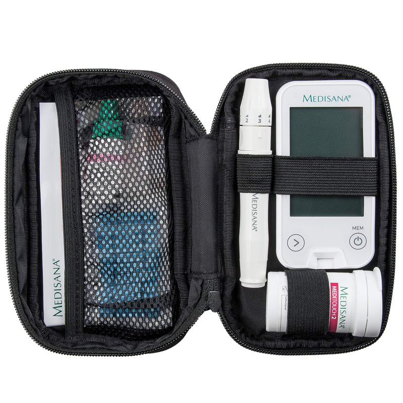Medisana MediTouch 2 connect blood glucose meter mg/dL and mmol/L, starter set with test strips and blood lancets, blood glucose measuring system for diabetics, blood glucose level, silver edition - NewNest Australia