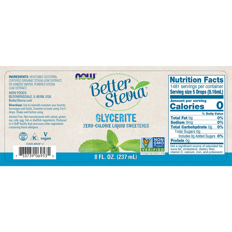Now Foods Stevia Glycerite, 8 Fl Ounces (Packaging May Vary) - NewNest Australia