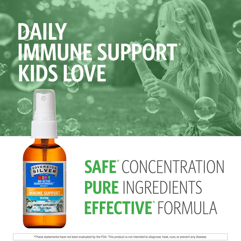 Sovereign Silver Bio-Active Silver Hydrosol for Kids Immune Support – Fine Mist, 2 oz. - NewNest Australia