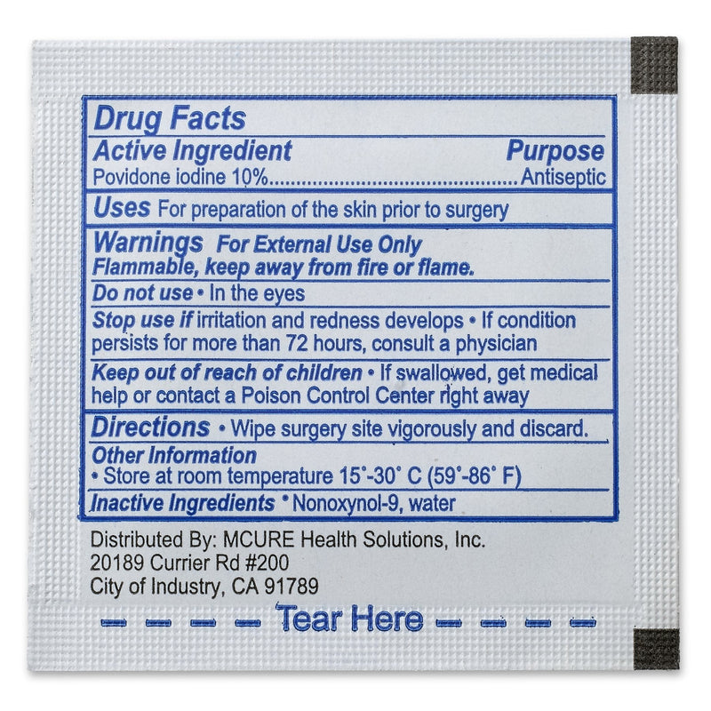 (Box of 100 Count) Iodine Prep Solution Pads, 10% Povidone Iodine Swabs for Individual Disinfecting Wipes, Disposable Cotton Antiseptic Surgical Pad for Wound Care, and First Aid (Packing May Vary) - NewNest Australia