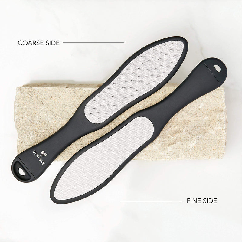 DYNESSE Pedicure Foot File. Professional 3-in-1 Callus Remover with Mini-File. No Risk of Injury. Laser-Cut Stainless Steel Scrubber. Multi-Usage Black - NewNest Australia