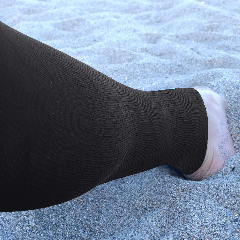 Calf Compression Sleeves for Men & Women - Shin Splints and Calf Support Brace - Compression Calf Guards - Leg Socks for Torn Muscle Cramps (Pair) S-M Black (No Logo) - NewNest Australia