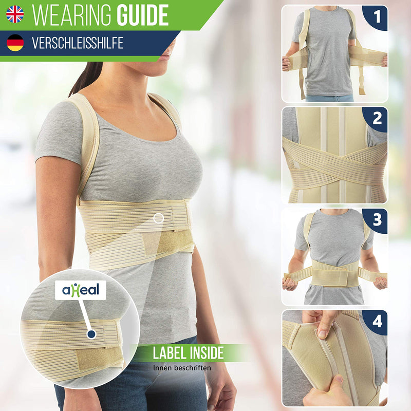 Aheal Back Support Belt | Back Straightener For Men And Women | Posture Correction Back | Back Extensors | Relief From Back Pain | Adjustable Back Strap | Size 1 Skin 69-78 Cm (Pack Of 1) - NewNest Australia