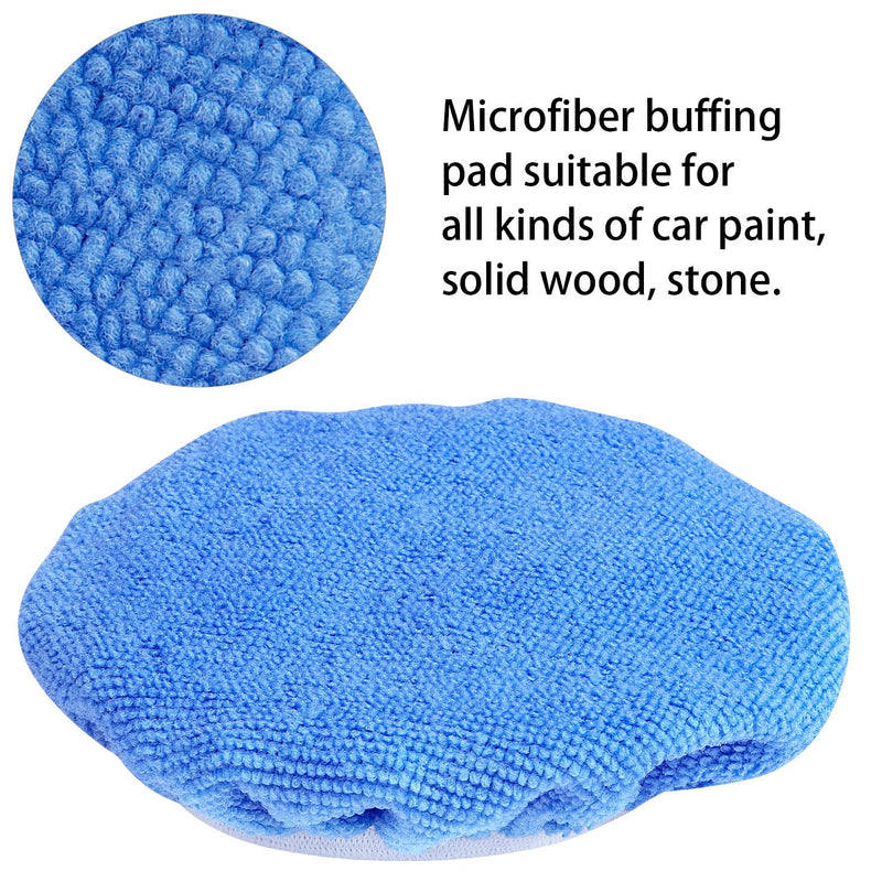 Awpeye 10Pack Car Polisher Pad Bonnet (5 to 6 Inches) Soft Microfiber Polishing Bonnet Buffing Pad Cover - NewNest Australia