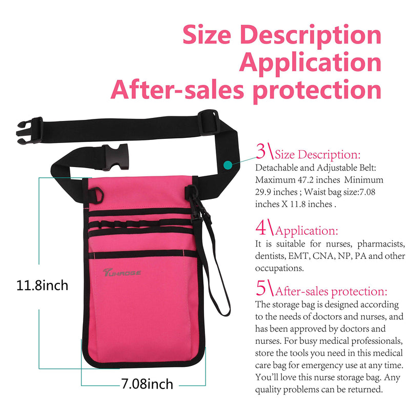 Nurse Storage Bag Practical Waist Bag Nurse Pocket Bag belt organizer pouch. (RoseRed) RoseRed - NewNest Australia