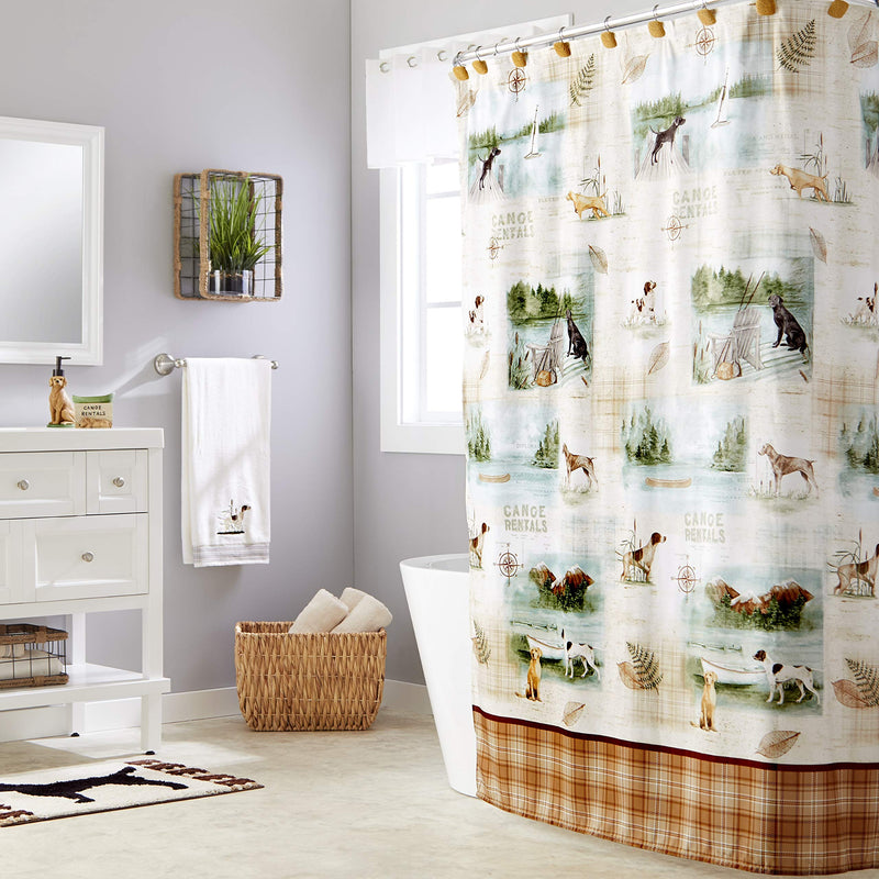 SKL Home by Saturday Knight Ltd. Adirondack Dogs Fabric Shower Curtain, Multicolored - NewNest Australia