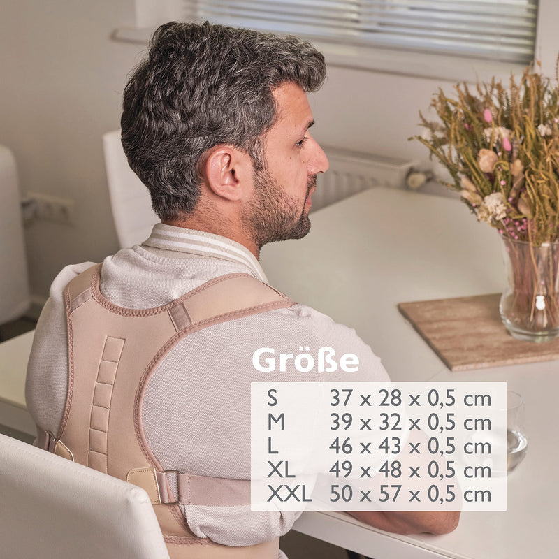 Mq Perfect Posture Corrector - Adjustable Magnetic Brace - Neoprene Back Trainer With Padding - Supports Posture, Can Relieve Back And Shoulder Pain - 49 X 48 X 0.5 Cm, Xl - NewNest Australia