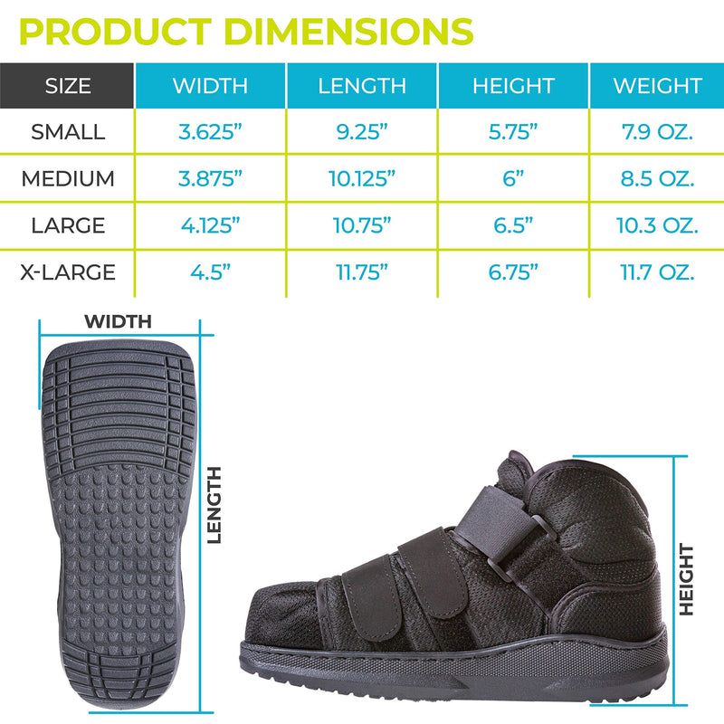 BraceAbility Closed Toe Medical Walking Shoe - Lightweight Surgical Foot Protection Cast Boot with Adjustable Straps, Orthopedic Fracture Support, and Post Bunion or Hammertoe Surgery Brace (S) Small (Pack of 1) - NewNest Australia
