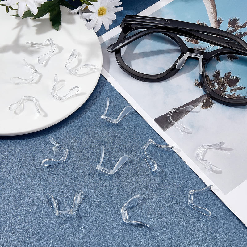 Gorgecraft 6 Styles 24 Pieces U-Shaped Glasses Nose Pads Bridge Plastic Non-Slip Soft Glasses Nose Support Holder Piece Set For Glasses Sunglasses Accessories - NewNest Australia