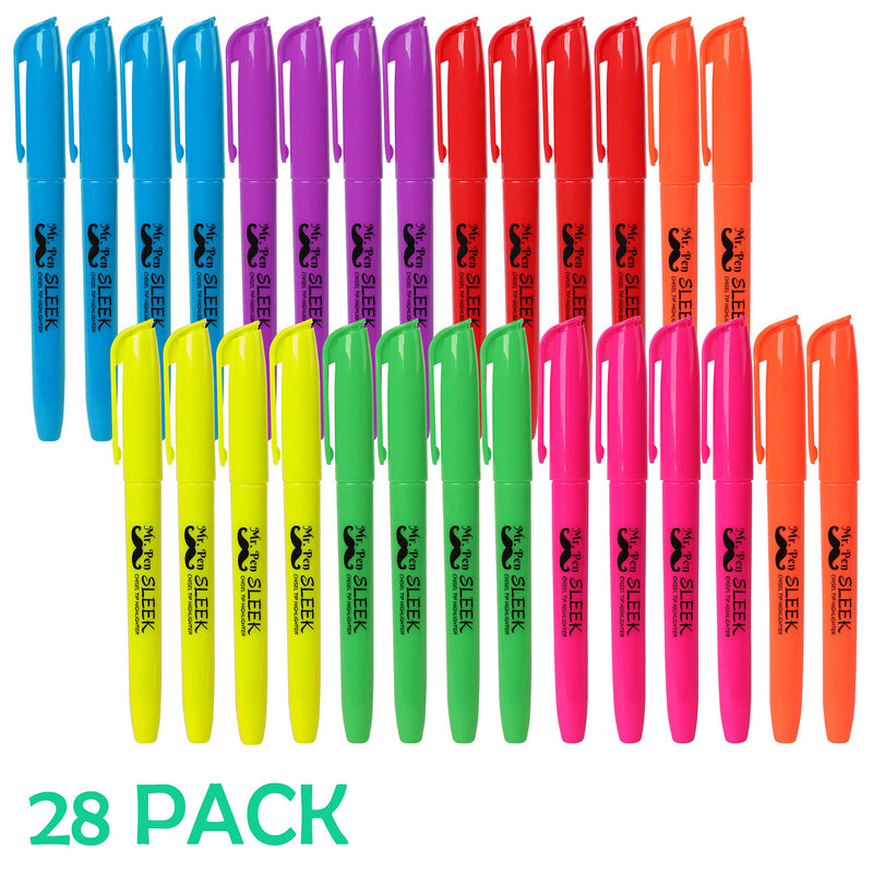 Mr. Pen Highlighters, Assorted Colors, Pack of 28 - NewNest Australia