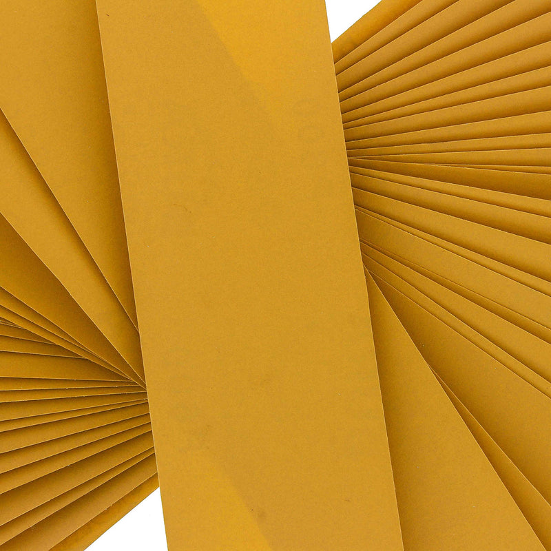 Dura-Gold - Premium - 600 Grit Gold - Pre-Cut Longboard Sheets 2-3/4" wide by 16-1/2" long - PSA Self Adhesive Stickyback Longboard Sandpaper - Box of 20 Sandpaper Finishing Sheets 600-Grit - NewNest Australia