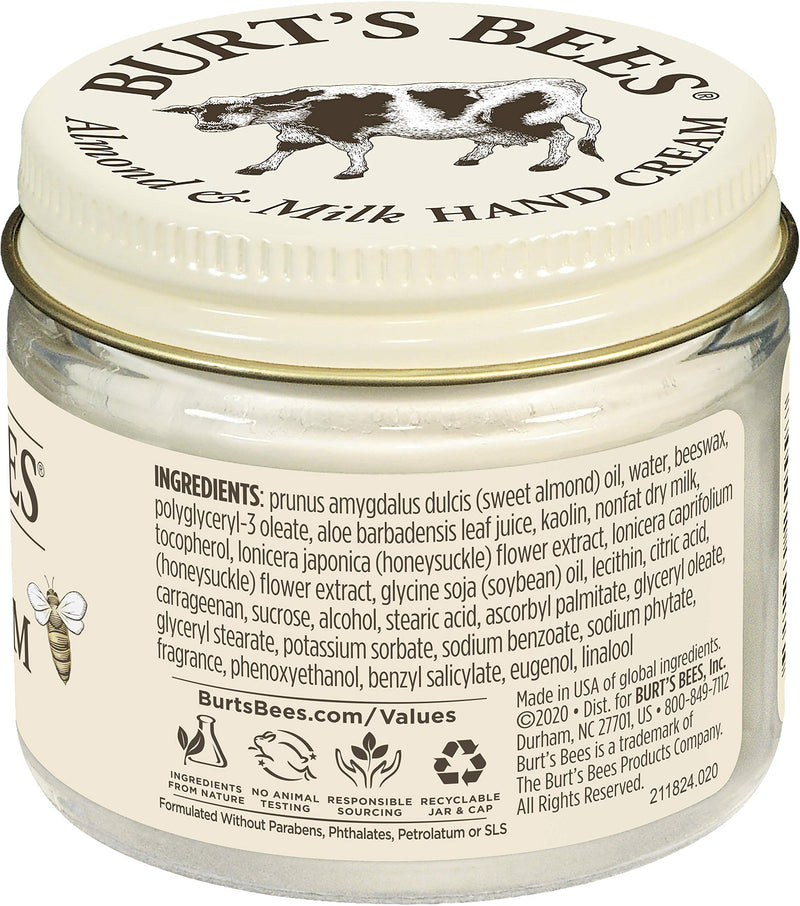 Burt's Bees® 99% Natural Moisturising Almond & Milk Hand Cream - 57 gram jar Burt’s Bees Almond & Milk Hand Cream with - NewNest Australia