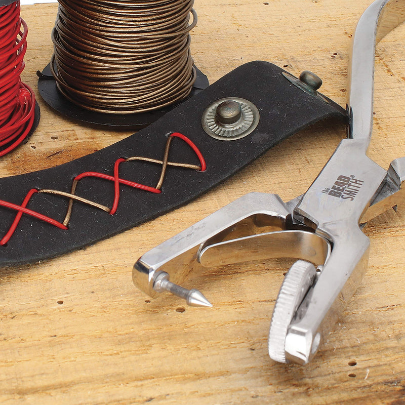 The Beadsmith Leather Rotary Hand-Sewing Leather Punch Tool, 5 Different-Size Holes, Jewelry-Making Supplies and Leather Working Tools. - NewNest Australia