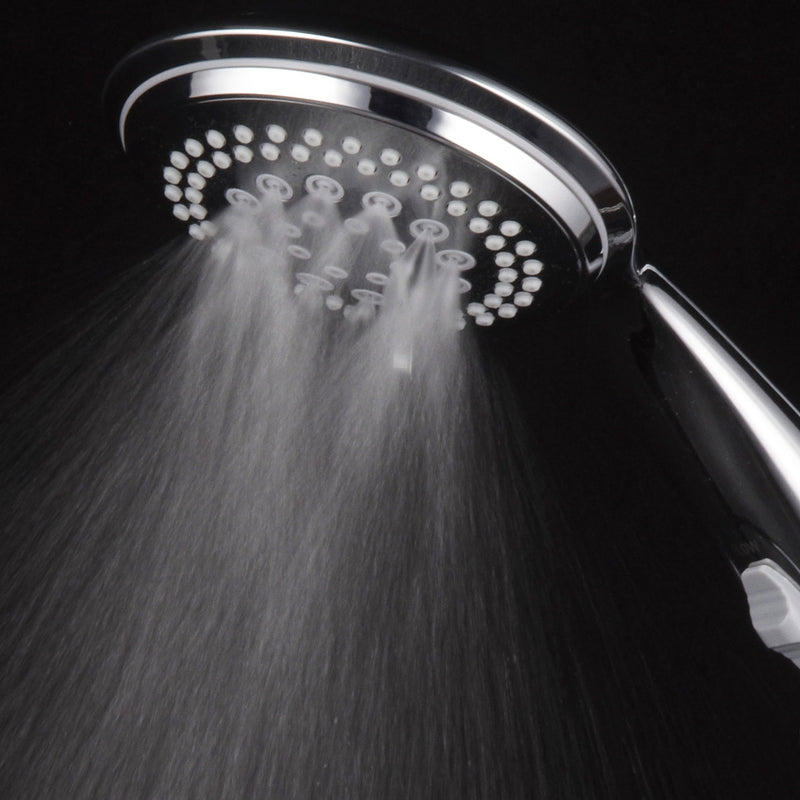 Dream Spa 1459 9-Setting High-Power Ultra-Luxury Handheld Shower Head with Patented ON/OFF Pause Switch and 5-7 foot Stretchable Stainless Steel Hose (Premium Chrome) Use as overhead or handshower - NewNest Australia