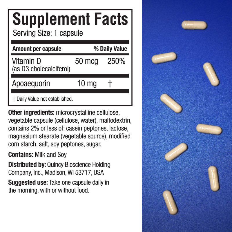 Prevagen Improves Memory Regular Strength 10mg, 30 Capsules with Apoaequorin & Vitamin D | Brain Supplement for Better Brain Health, Supports Healthy Brain Function - NewNest Australia