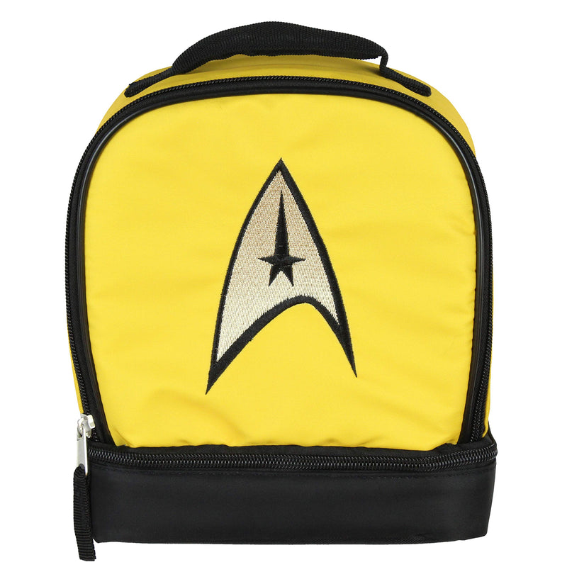 NewNest Australia - Star Trek The Original Series Captain Kirk Embroidered Command Logo Dual Compartment Insulated Lunch Box Bag Tote 